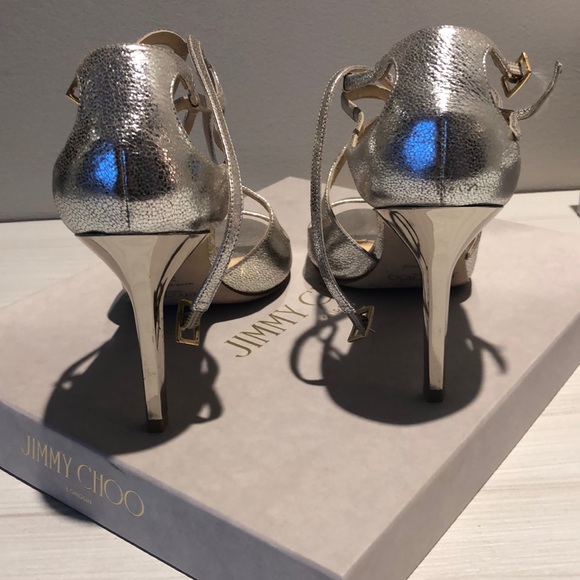 Jimmy Choo Ivette 75mm Champagne 38 - Picture 5 of 11